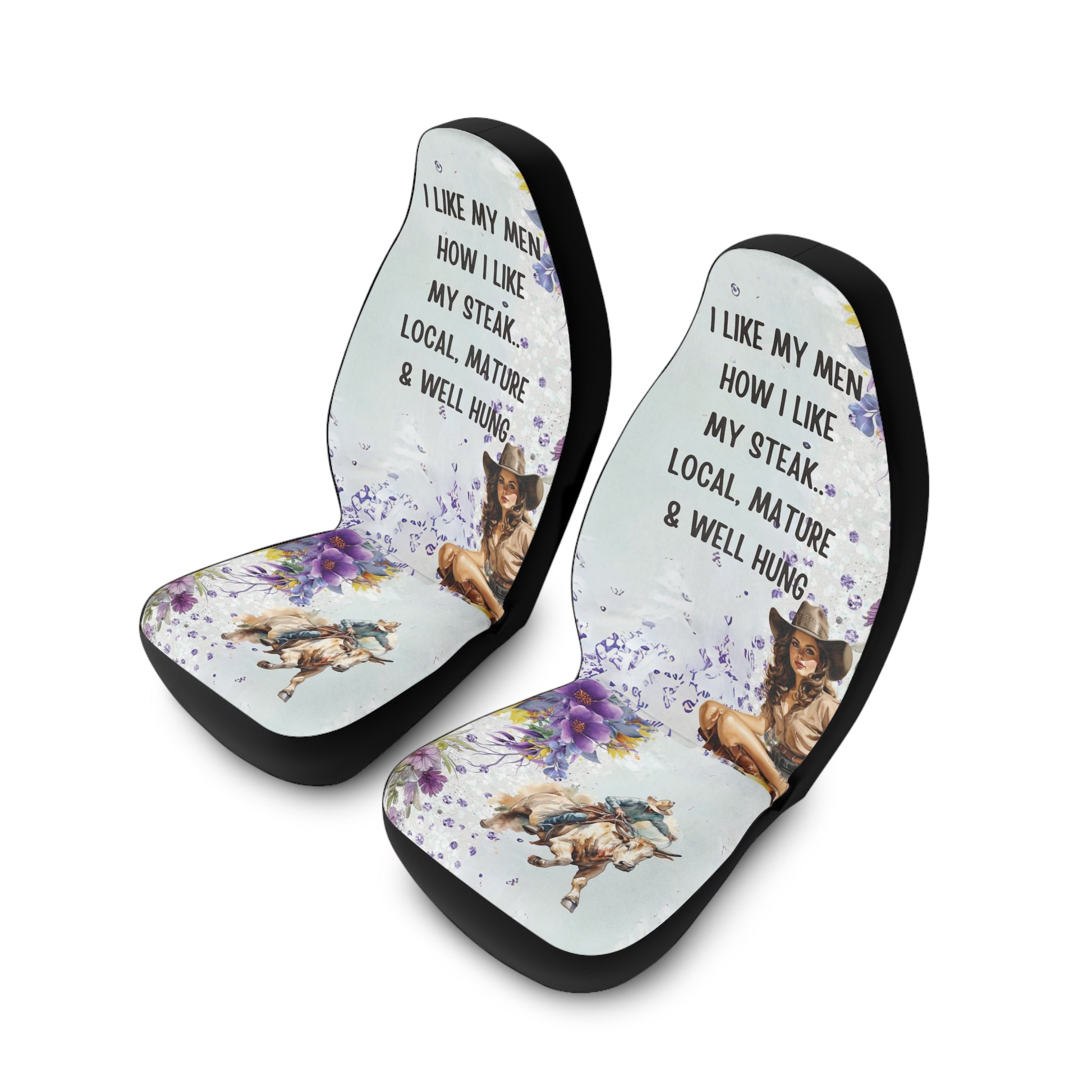 I like my men how I like my steak car seat covers