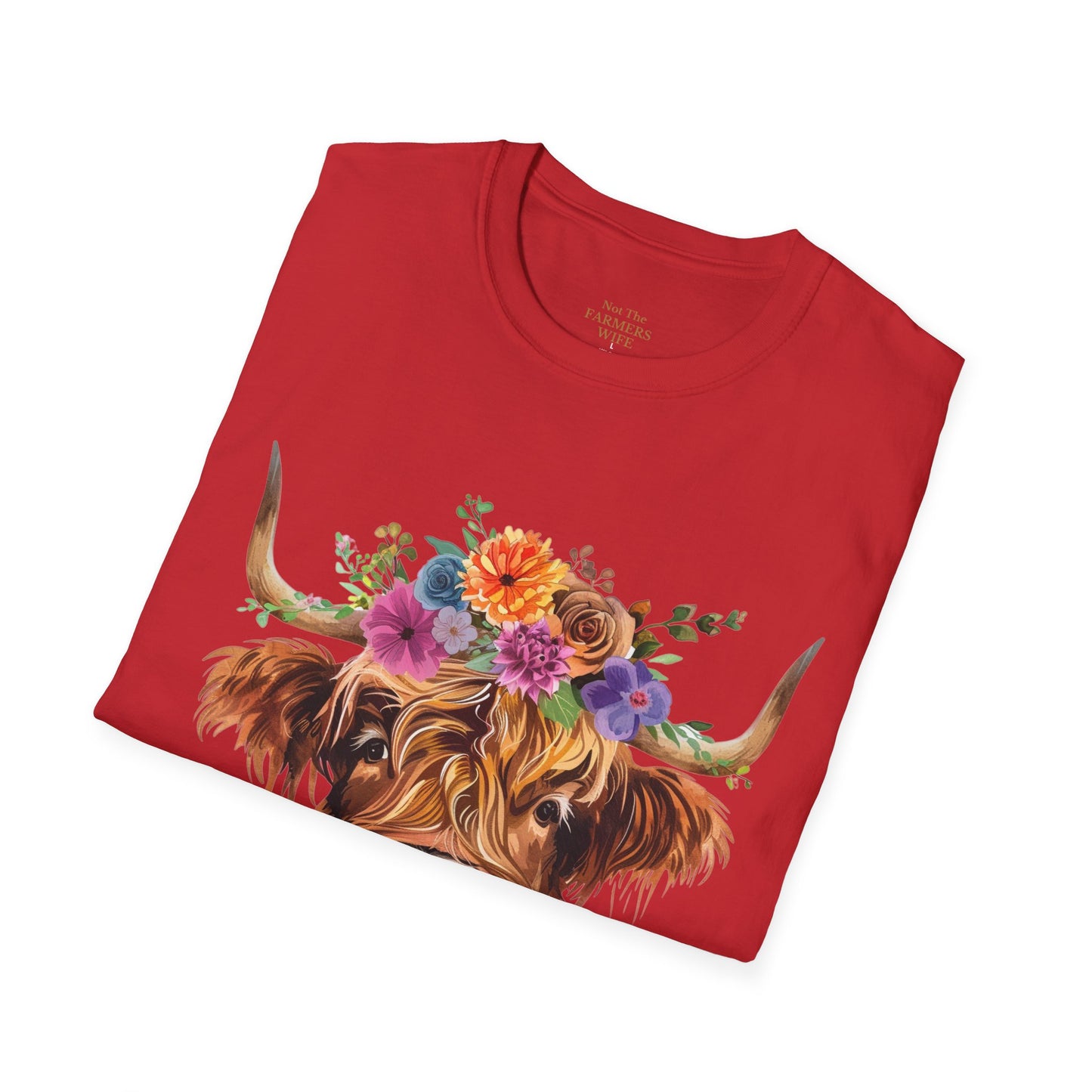 Highland Cow Floral T-Shirt