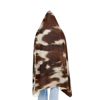 CowHide Hooded Snuggle Blanket