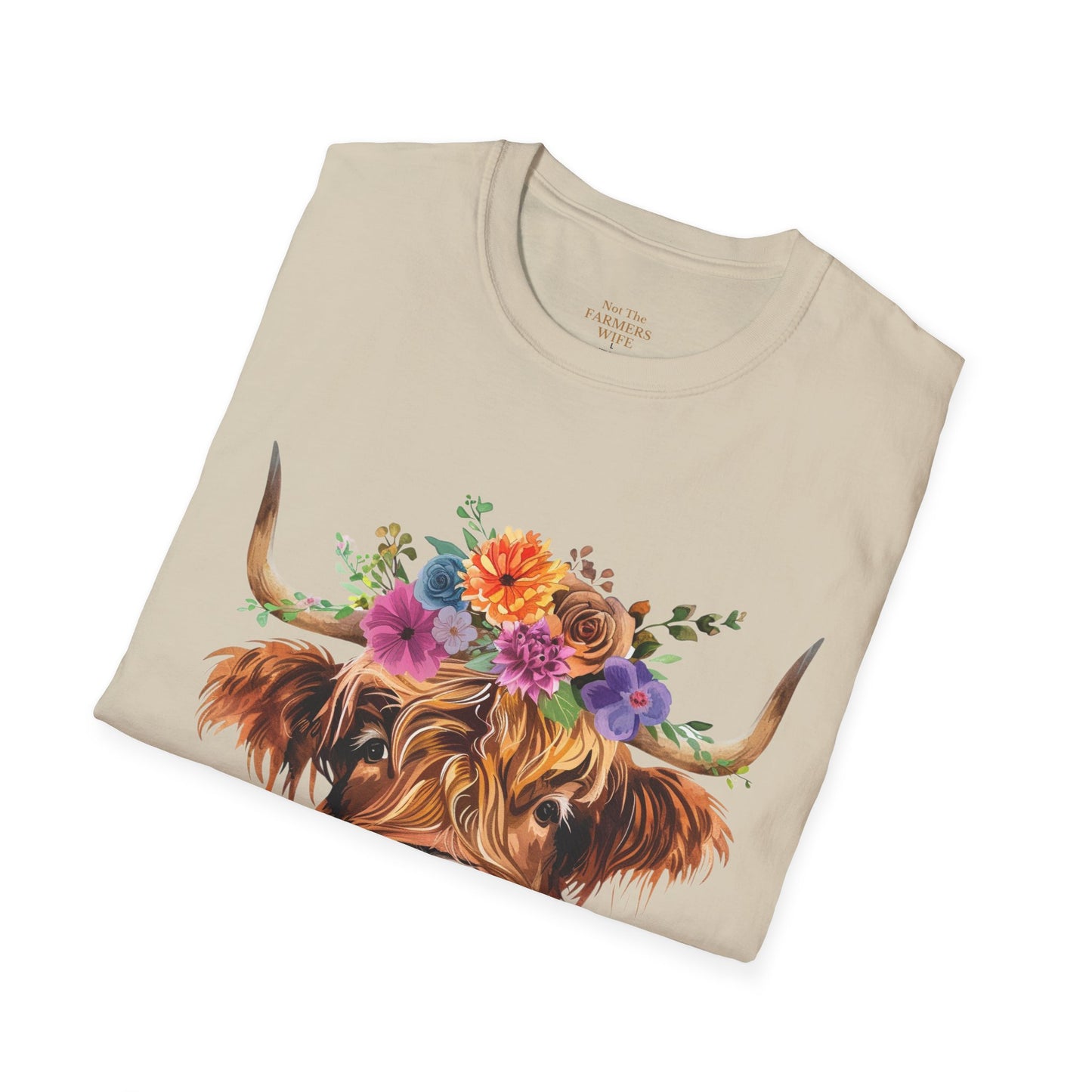 Highland Cow Floral T-Shirt