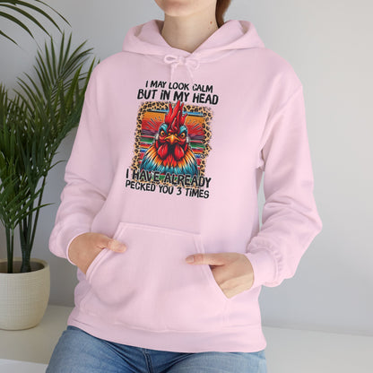 I May Look Calm Hooded Sweatshirt