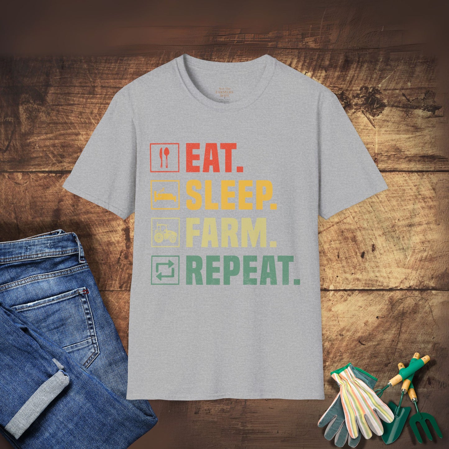 Eat. Sleep. Farm. Repeat. T-Shirt