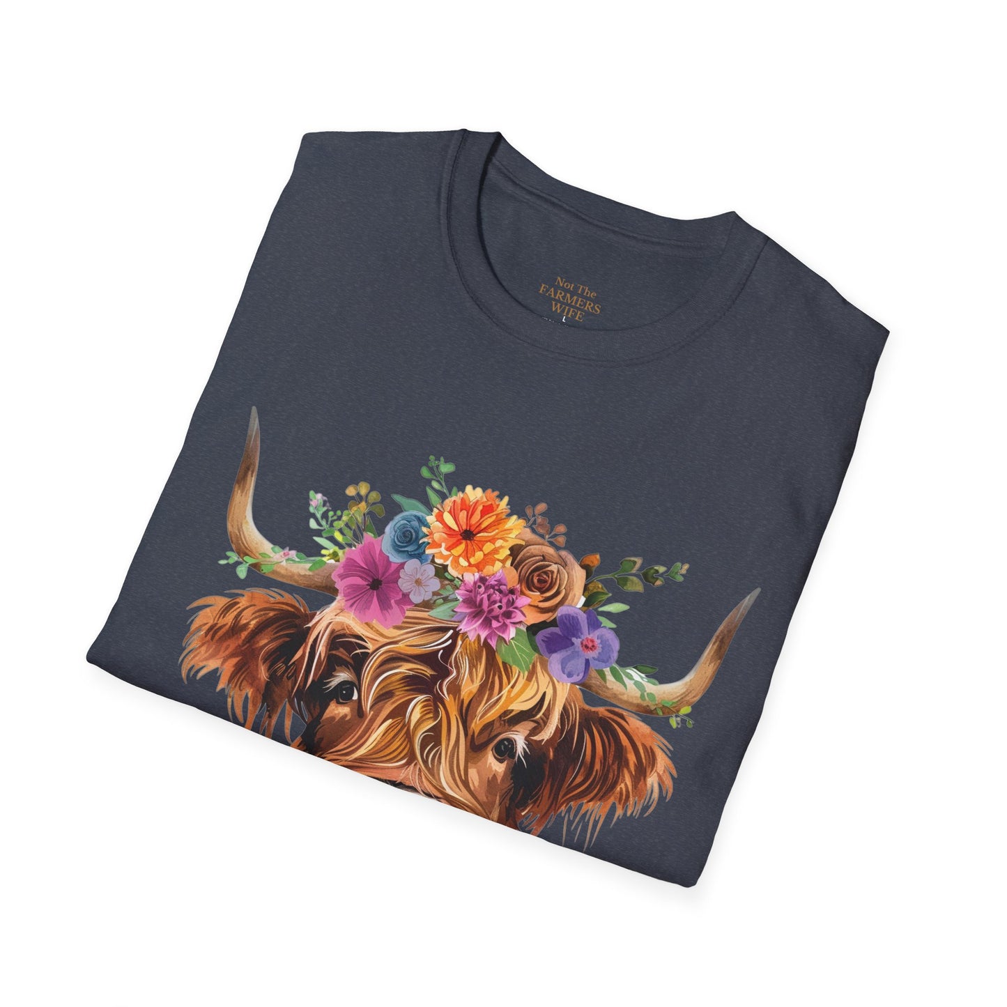 Highland Cow Floral T-Shirt