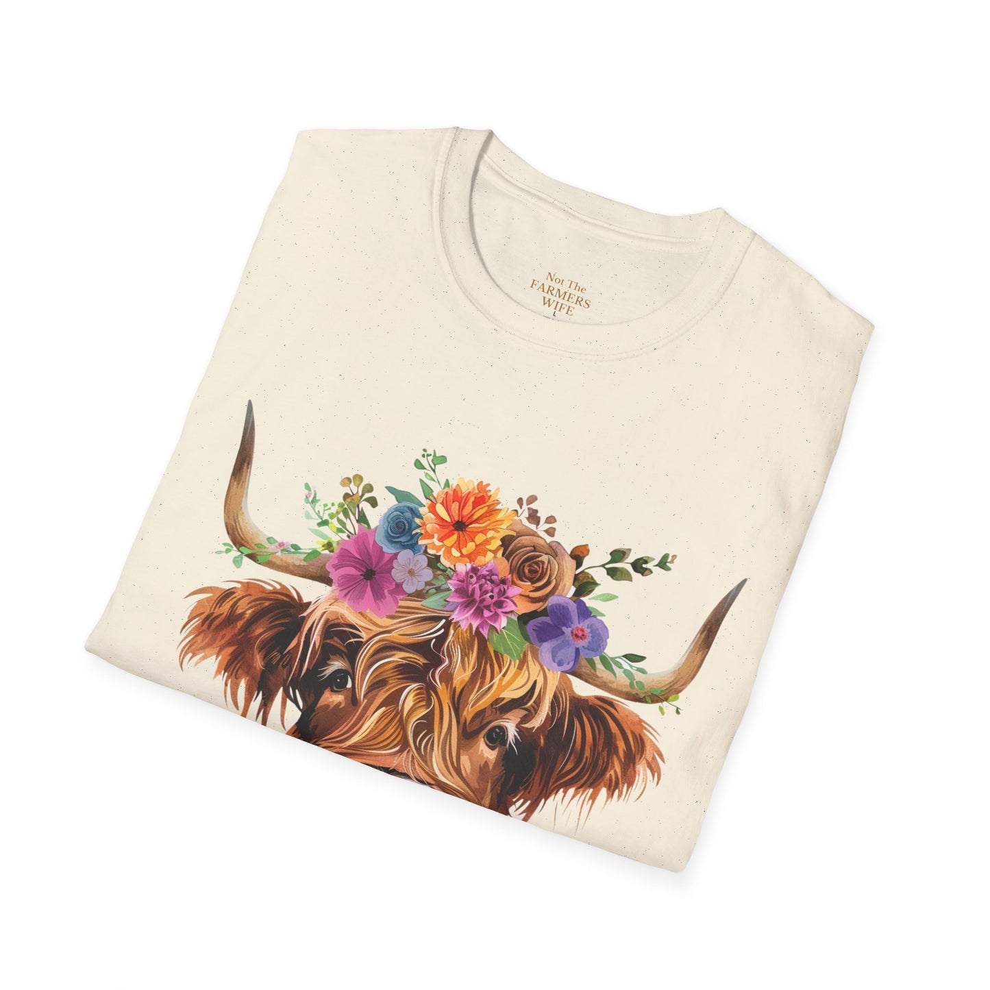 Highland Cow Floral T-Shirt