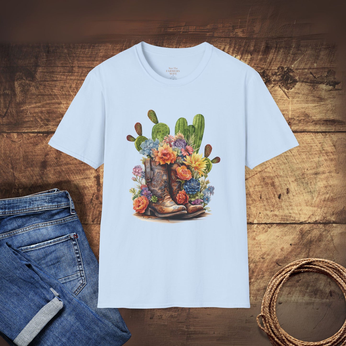 Cowgirl Boots and Desert Flowers T-Shirt