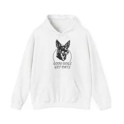 Good Dogs Get Pats Hooded Sweatshirt