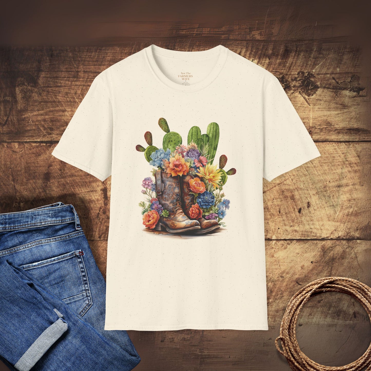 Cowgirl Boots and Desert Flowers T-Shirt