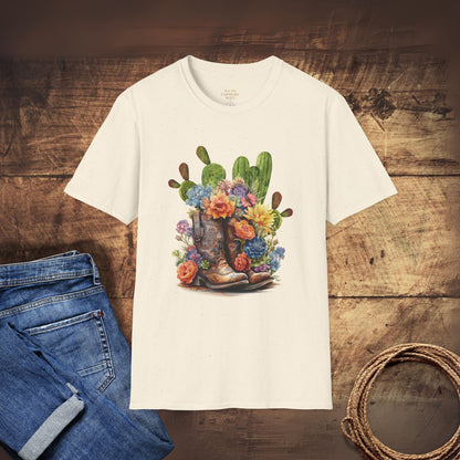 Cowgirl Boots and Desert Flowers T-Shirt