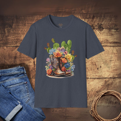 Cowgirl Boots and Desert Flowers T-Shirt