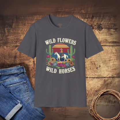 Wild Flowers and Wild Horses T-Shirt