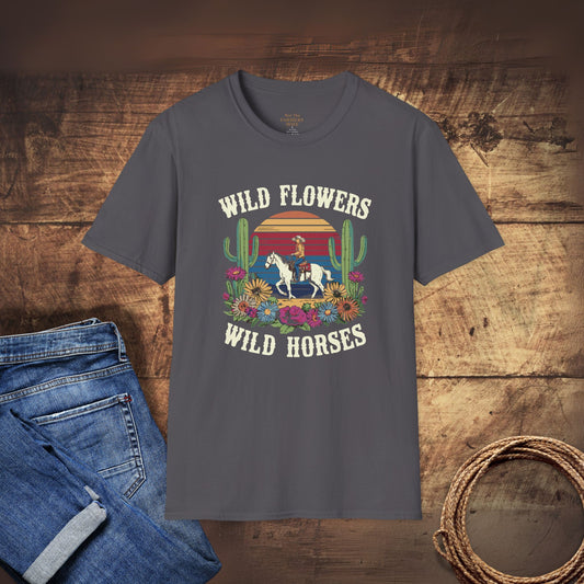 Wild Flowers and Wild Horses T-Shirt