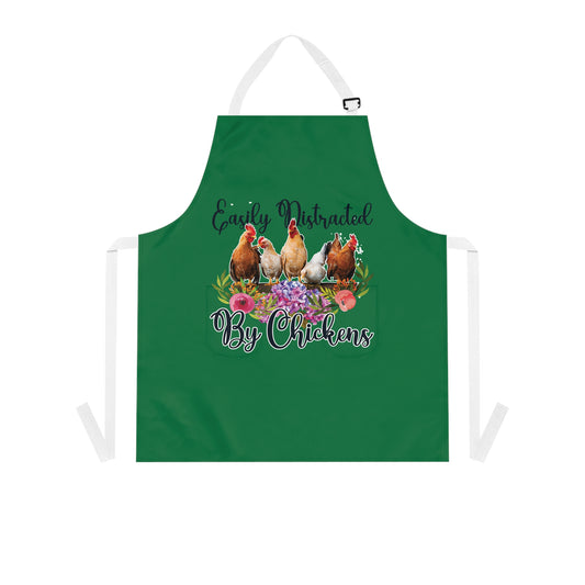 Easily Distracted by Chickens Apron