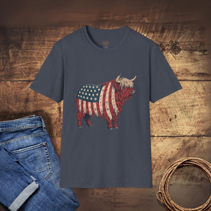 Stars, Stripes and Highland Cow T-Shirt