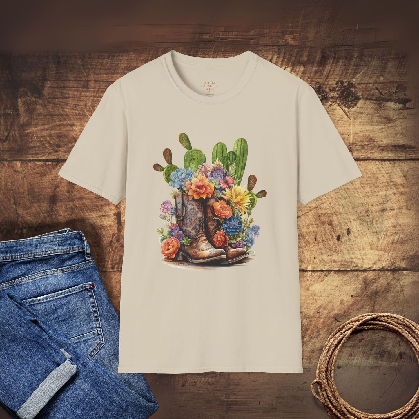 Cowgirl Boots and Desert Flowers T-Shirt