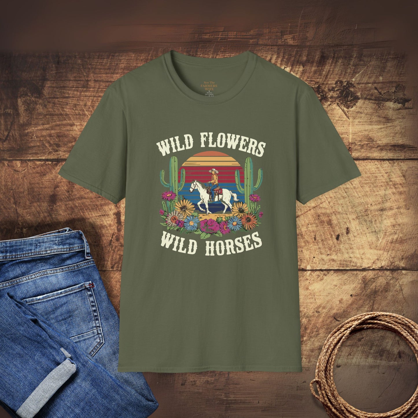 Wild Flowers and Wild Horses T-Shirt