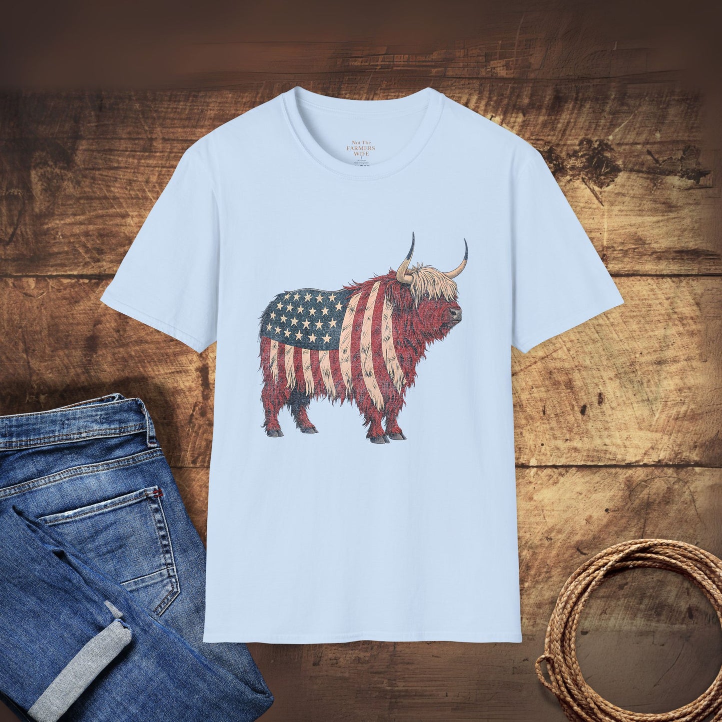 Stars, Stripes and Highland Cow T-Shirt