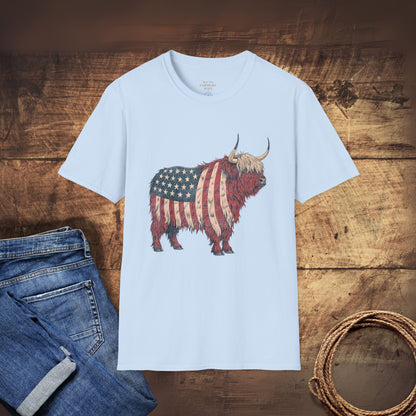 Stars, Stripes and Highland Cow T-Shirt