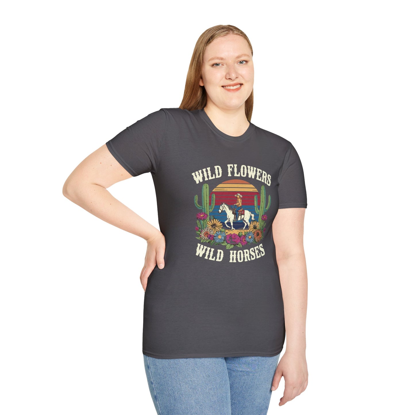 Wild Flowers and Wild Horses T-Shirt