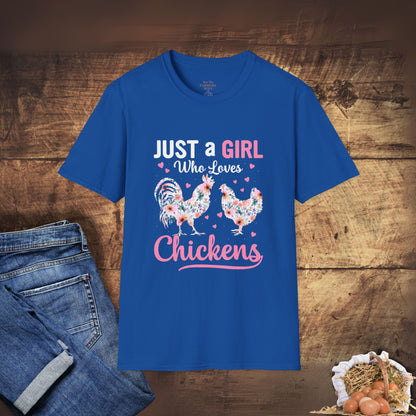 Just a Girl Who Loves Chickens T-Shirt