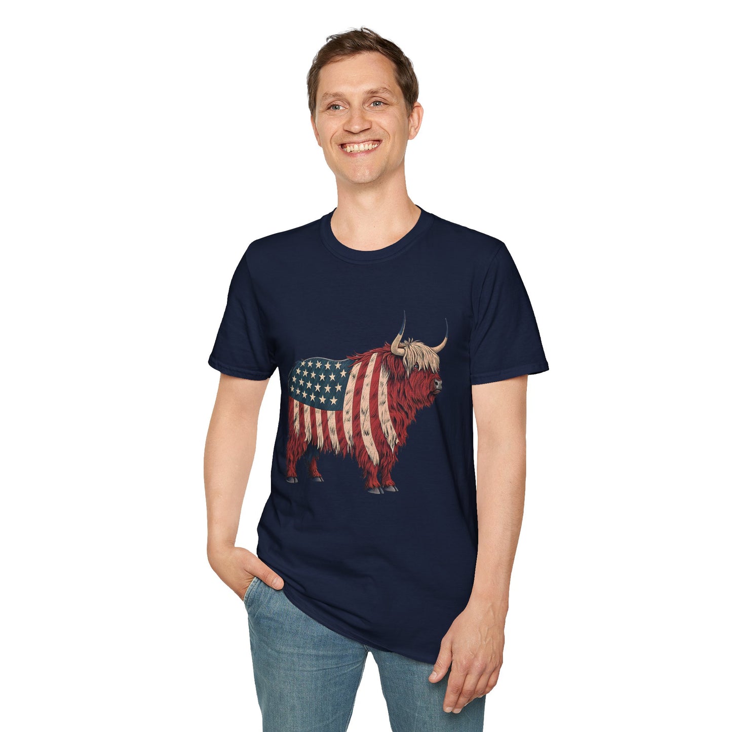 Stars, Stripes and Highland Cow T-Shirt
