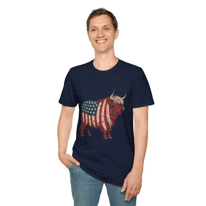 Stars, Stripes and Highland Cow T-Shirt