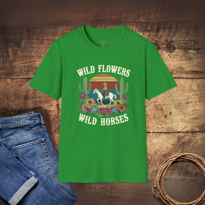 Wild Flowers and Wild Horses T-Shirt