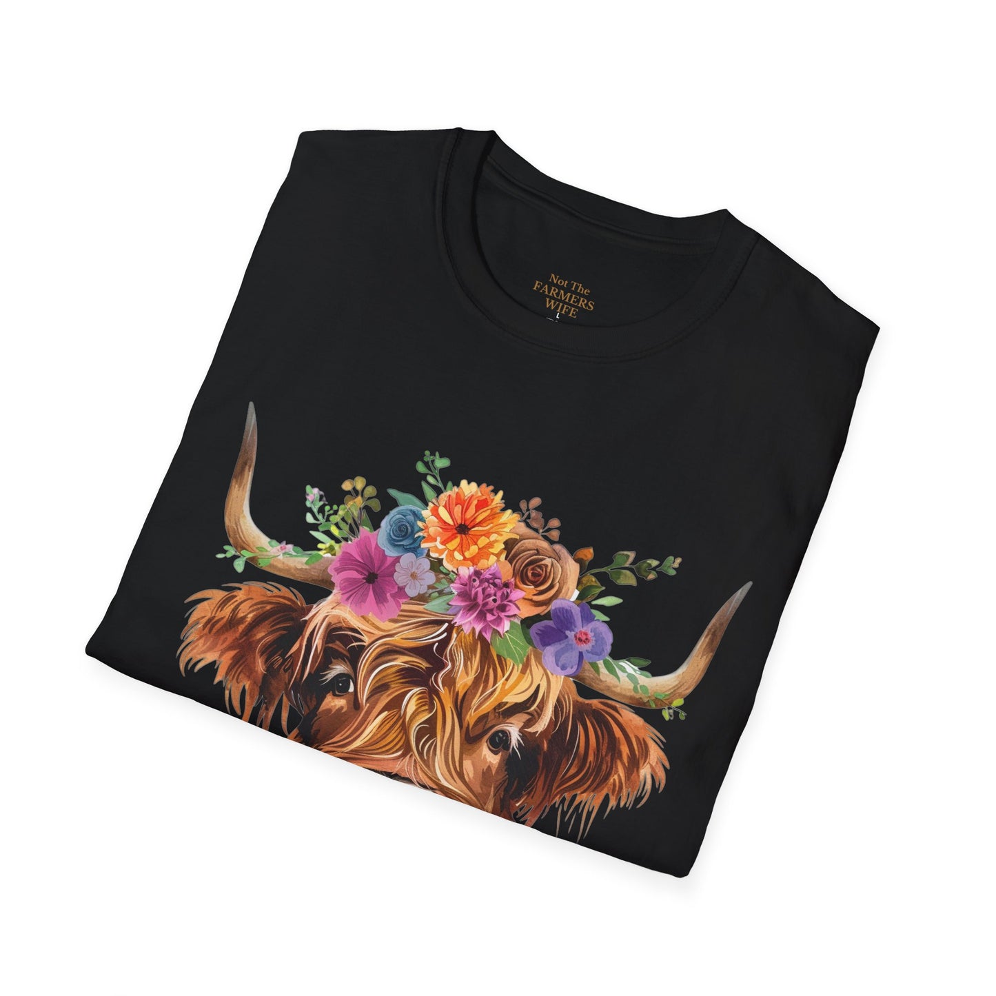 Highland Cow Floral T-Shirt