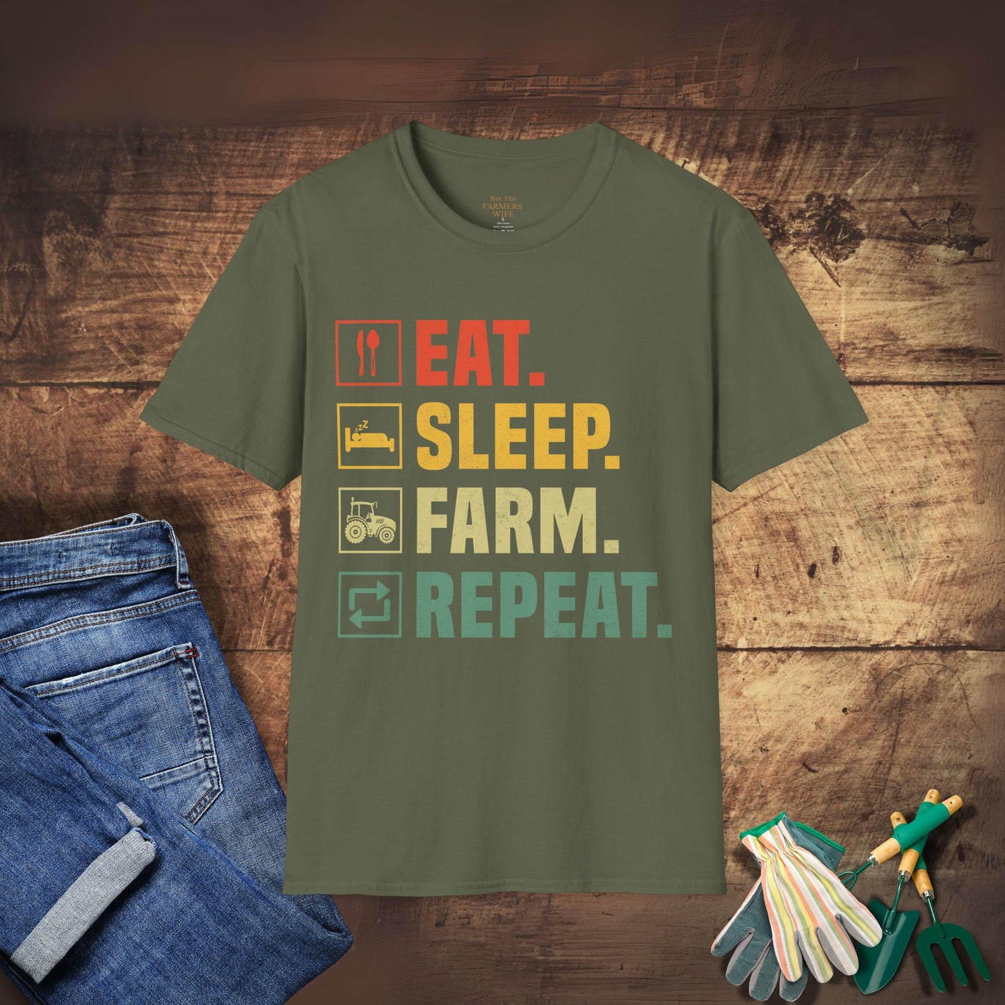Eat. Sleep. Farm. Repeat. T-Shirt