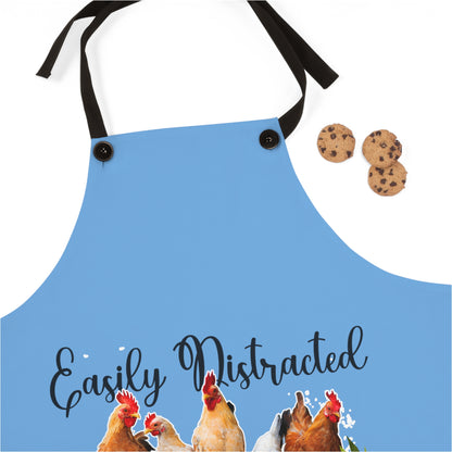 Easily Distracted by Chickens Apron close up