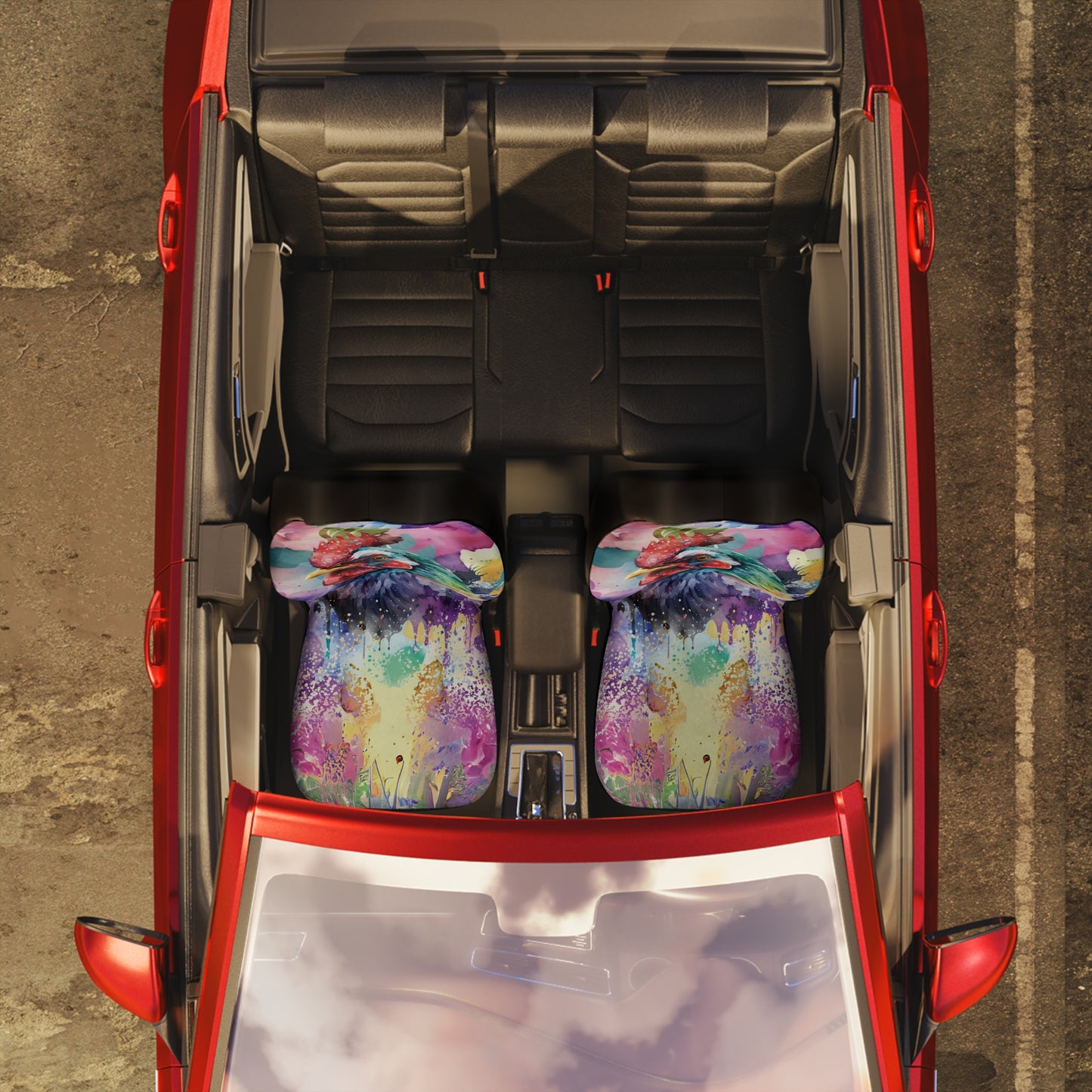 Watercolour Chicken Car Seat Covers