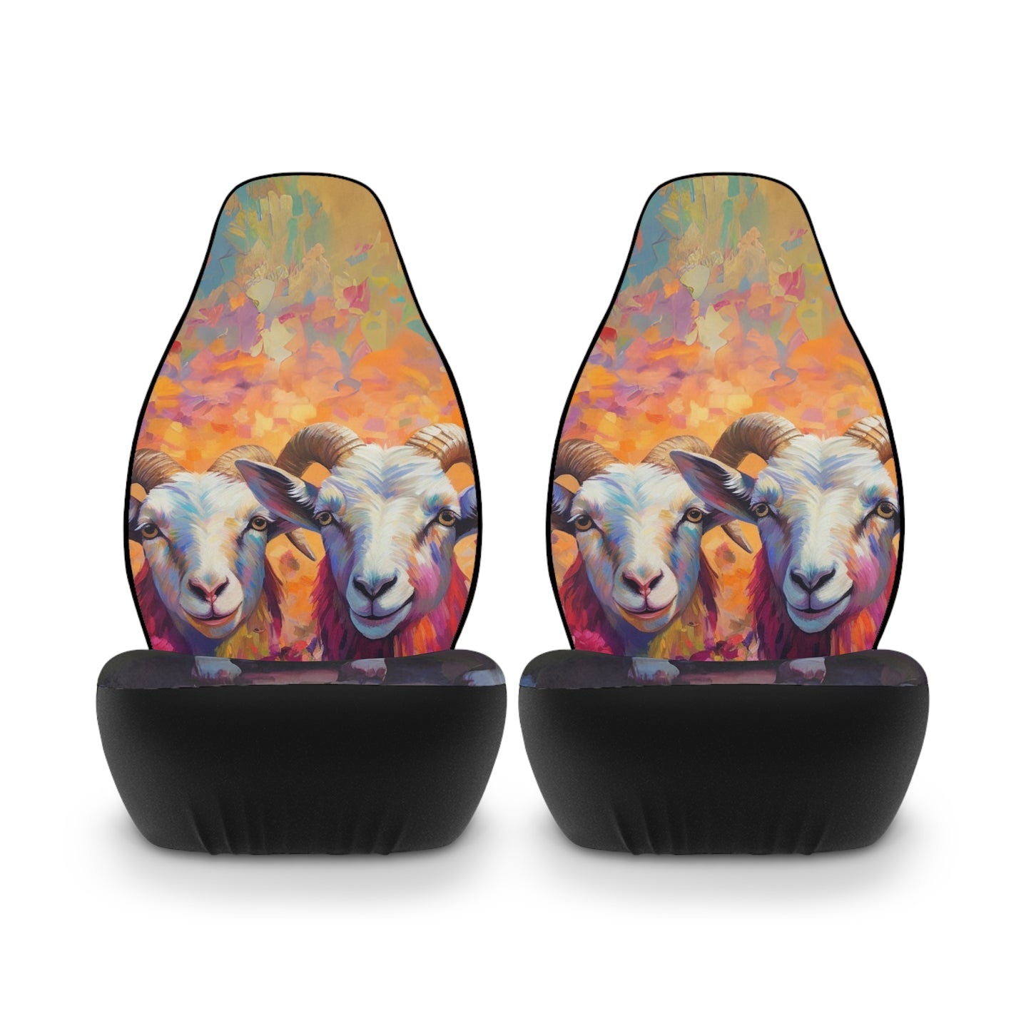 Watercolour Goats Car Seat Covers