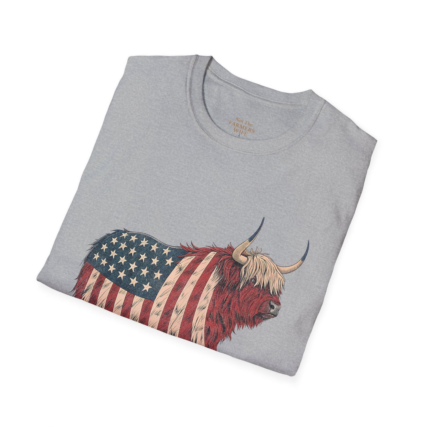 Stars, Stripes and Highland Cow T-Shirt