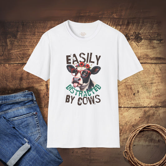 Easily Distracted by Cows T-Shirt