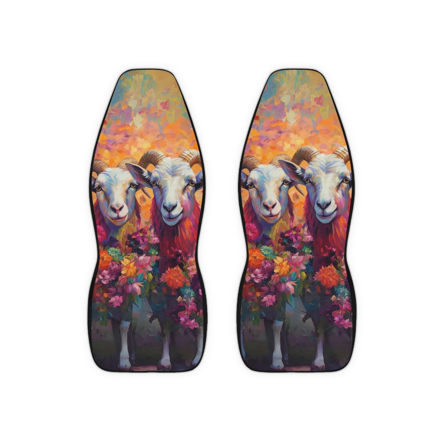 Watercolour Goats Car Seat Covers