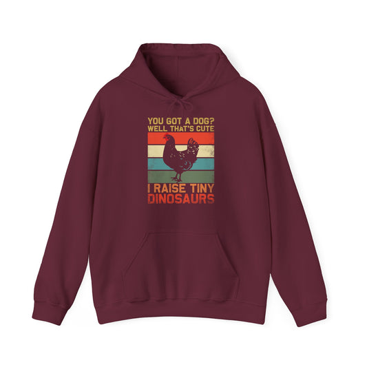 I raise tiny dinosaurs maroon hoodie