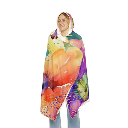 Watercolour Chicken Hooded Blanket