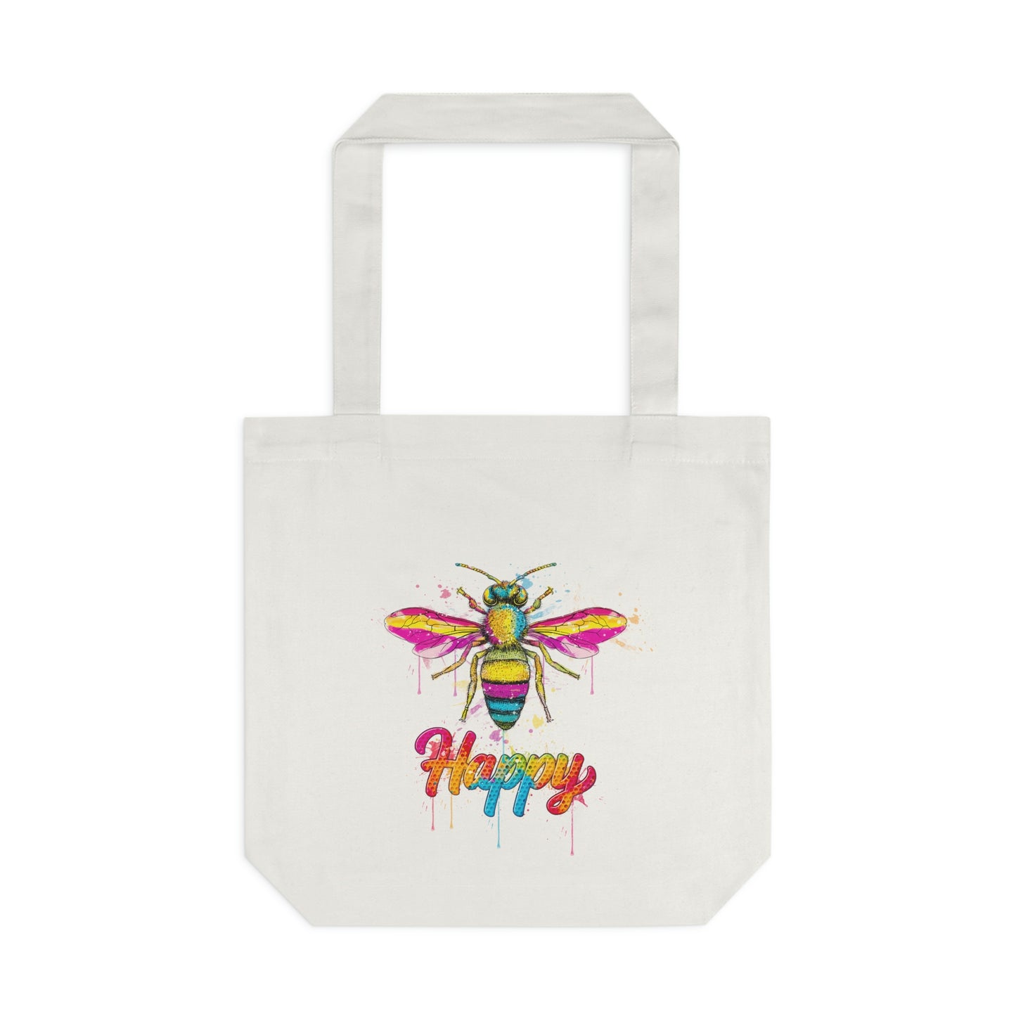 Bee Happy Cotton Tote Bag