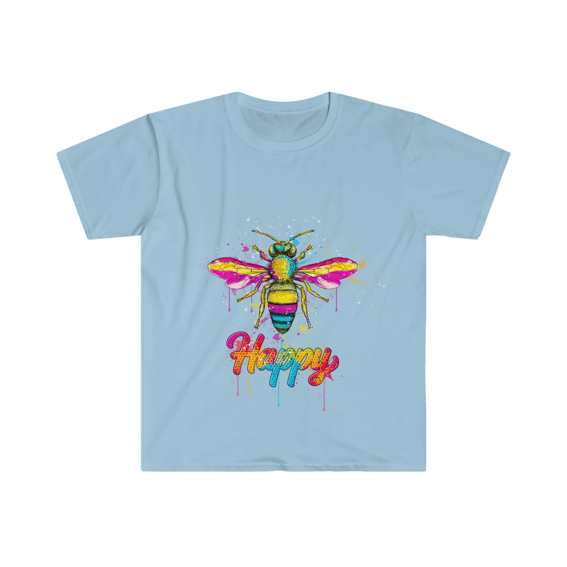 Bee Happy watercolour t-shirt