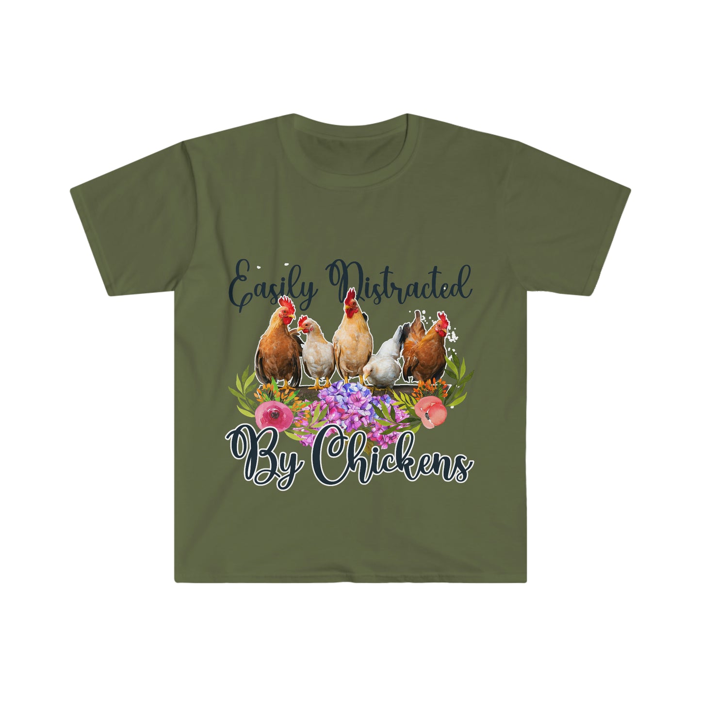 Easily Distracted by Chickens Unisex T-Shirt