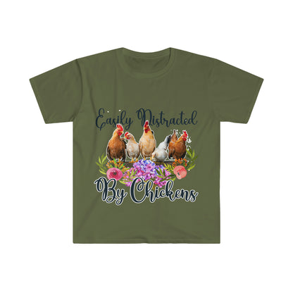 Easily Distracted by Chickens Unisex T-Shirt
