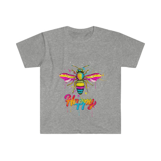 Bee Happy watercolour t-shirt