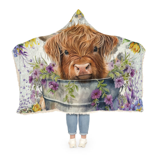 Highland cow snuggle blanket