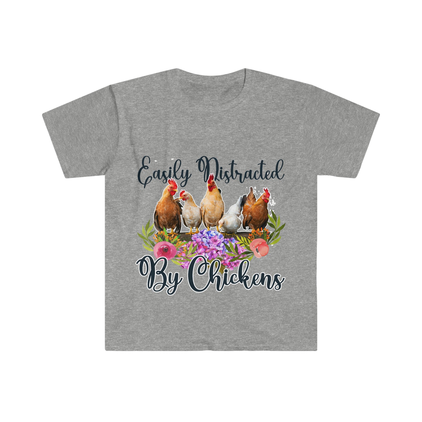 Easily Distracted by Chickens Unisex T-Shirt