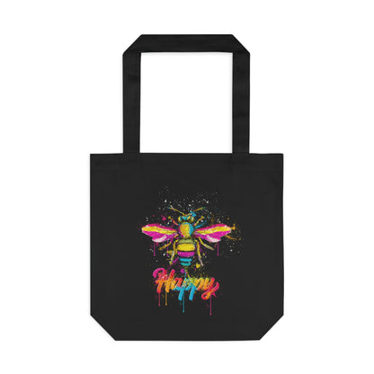 Bee Happy Cotton Tote Bag